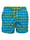 Mc2 Saint Barth Jean Vespa-print Swim Shorts In Blue