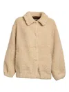Mc2 Saint Barth Jeanne Teddy Patch Jacket In Brown