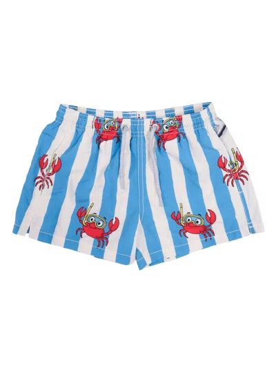 Mc2 Saint Barth Kids'  Jean-sub Crab Stripes 32 In Blue