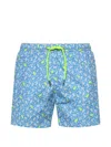 Mc2 Saint Barth Jellyfish-print Swim Shorts In Blue