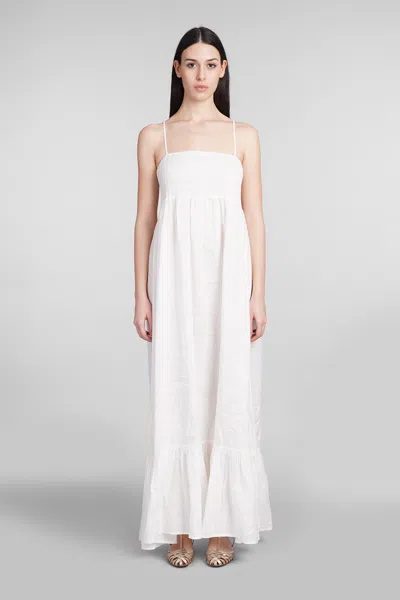 Mc2 Saint Barth Jemma Dress In White Linen