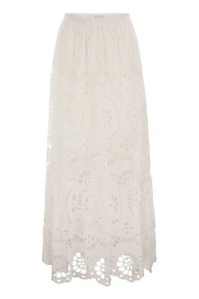 Mc2 Saint Barth Jenny - Sangallo Lace Long Skirt