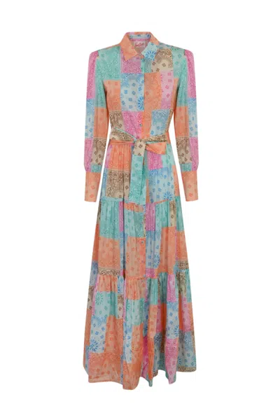 Mc2 Saint Barth Jensen Bandana Dress In Cotton In Multicolor