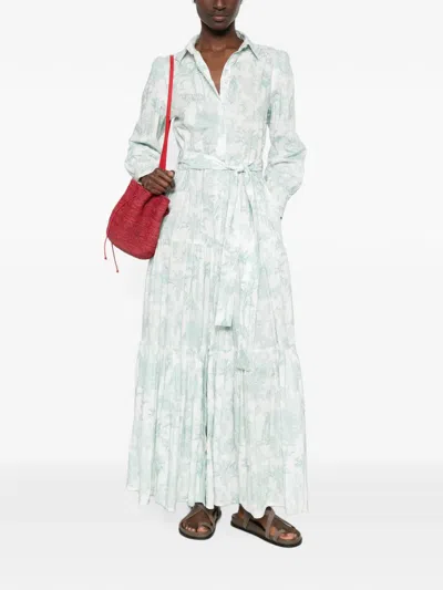 Mc2 Saint Barth Jensen Belted Maxi Dress In White