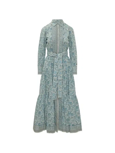 Mc2 Saint Barth Printed Dress In Green