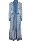 Mc2 Saint Barth Jensen Long Chemisier Dress In Blue