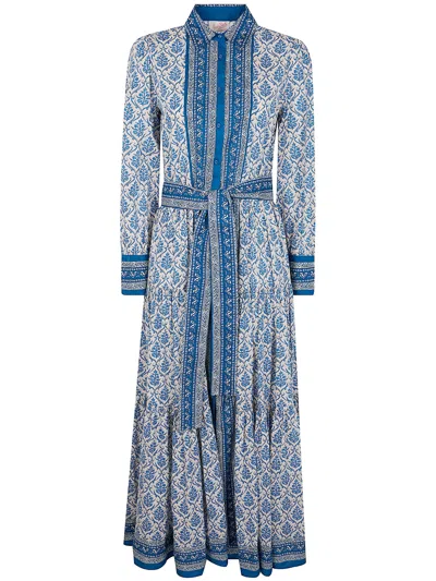 Mc2 Saint Barth Jensen Long Chemisier Dress In Blue