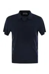 Mc2 Saint Barth Jeremy Cotton Terry Polo Shirt In Navy