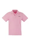Mc2 Saint Barth Man Pink Terry Polo Shirt Jeremy In Pink