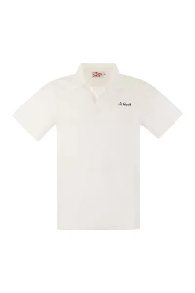 Mc2 Saint Barth Brighton Polo In White Cotton In 02792f