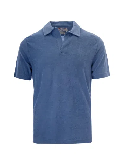 Mc2 Saint Barth Jeremy Buttonless Polo Shirt In Blue