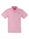 Mc2 Saint Barth Man Pink Terry Polo Shirt Jeremy