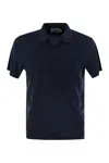 Mc2 Saint Barth Jeremy Cotton Terry Polo Shirt In Navy