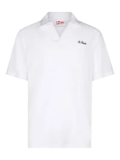 Mc2 Saint Barth Jeremy Short-sleeve Polo Shirt In White