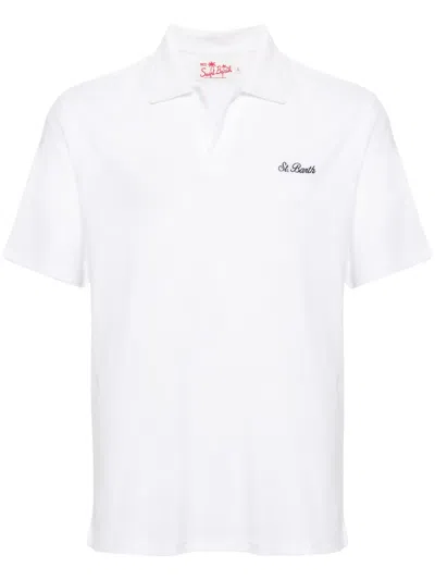 Mc2 Saint Barth Jeremy Terry-cloth Polo Shirt In White