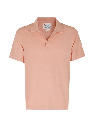 Mc2 Saint Barth Jeremy Terry-cloth Polo Shirt In Pink