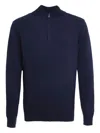 Mc2 Saint Barth Jermyn Zip-up Sweater In Blue