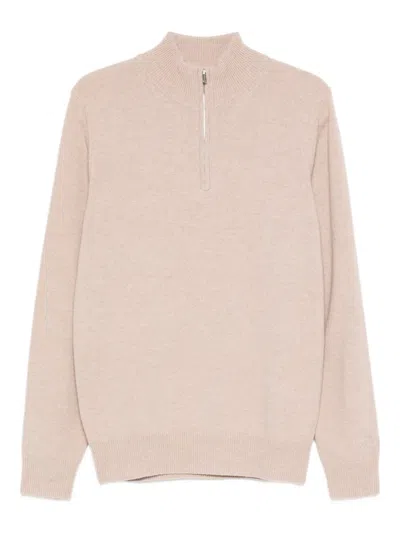 Mc2 Saint Barth Jermyn Zip-fastening Sweater In Neutral