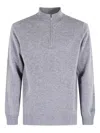 Mc2 Saint Barth Jermyn Zip Sweater In Gray