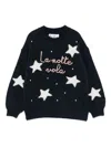 Mc2 Saint Barth Crewneck Oversize Sweater In Blue