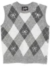 MC2 SAINT BARTH JOEY VEST IN DIAMOND-PATTERNED WOOL