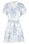 Mc2 Saint Barth Joseline Mini Dress With Floral Print In Multi