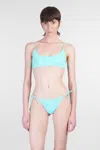 Mc2 Saint Barth Judy Beachwear In Green Polyamide In Blue