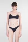 Mc2 Saint Barth Judy Beachwear In Black Polyamide In Blue