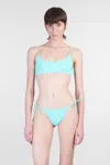Mc2 Saint Barth Judy Beachwear In Green Polyamide In Blue