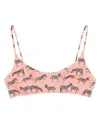 Mc2 Saint Barth Zebra-print Bikini Top In Multi