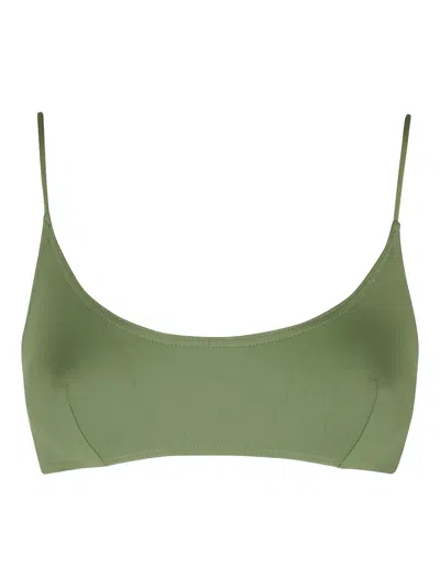 Mc2 Saint Barth Bralette Bikini Top With Adjustable In Green