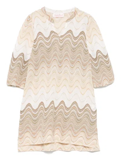Mc2 Saint Barth Kids' Jumeira Dress In Neutrals