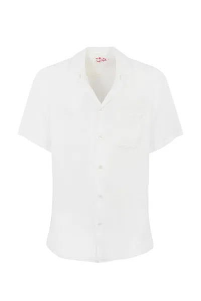 Mc2 Saint Barth Kalea Linen Shirt In White