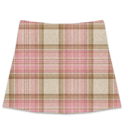 Mc2 Saint Barth Katrine Checked Mini Skirt In Pink