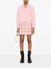 Mc2 Saint Barth Katrine Checked Mini Skirt In Nude