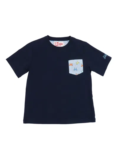 Mc2 Saint Barth Kea-61 Pinchy Multi Stripes 30 In Blue