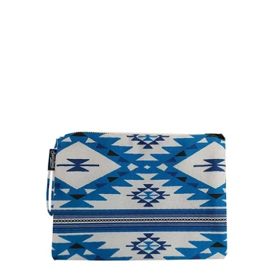 Mc2 Saint Barth Aztec Print Glitter Lycra Pochette In Blue