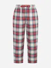 Mc2 Saint Barth Kid Pajama Pants With Tartan Print