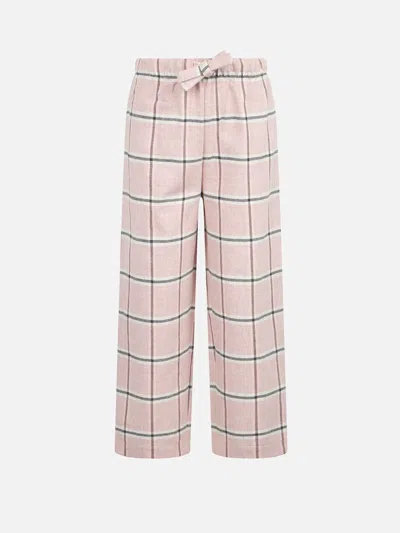 Mc2 Saint Barth Kid Pajama Pants With Tartan Print