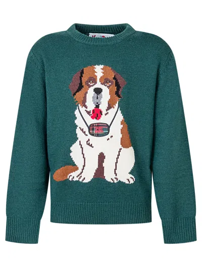 Mc2 Saint Barth Kids Bern Tartan Pullover Sweater With Cane Detail
