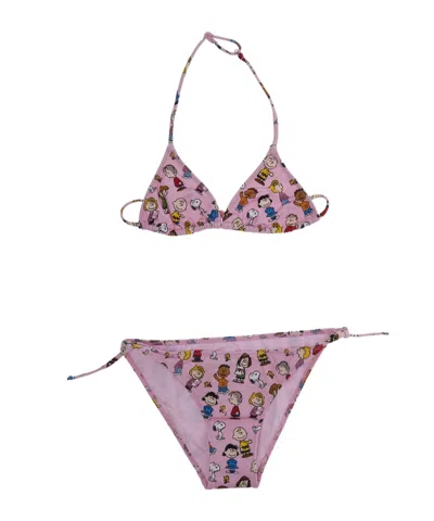 Mc2 Saint Barth Kids Holly Bikini With Print Tie In Multi