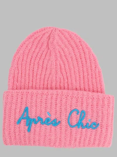 Mc2 Saint Barth Kids Soft Embroidered Print Chic Hat In Pink