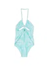 Mc2 Saint Barth Kinsley Palm Tree-print Swimsuit In Blue