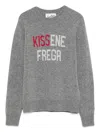 Mc2 Saint Barth Kissene Frega Lettering Jumper In Gray