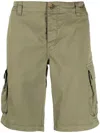 Mc2 Saint Barth Knee-length Cotton Cargo-shorts In Green