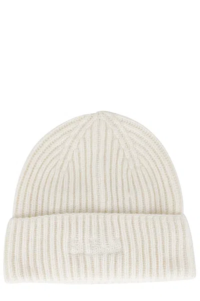 Mc2 Saint Barth Knited Cap In Off White