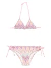Mc2 Saint Barth Knitted Bikini Set In Pink