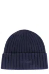 Mc2 Saint Barth Ribbed Beanie Hat In Blue