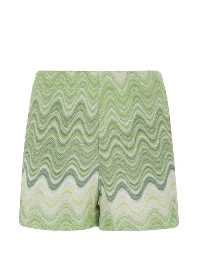 Mc2 Saint Barth Knitted Shorts In Green