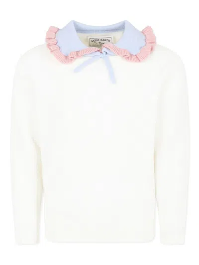 Mc2 Saint Barth Kids' Knitted Sweater In Neutrals
